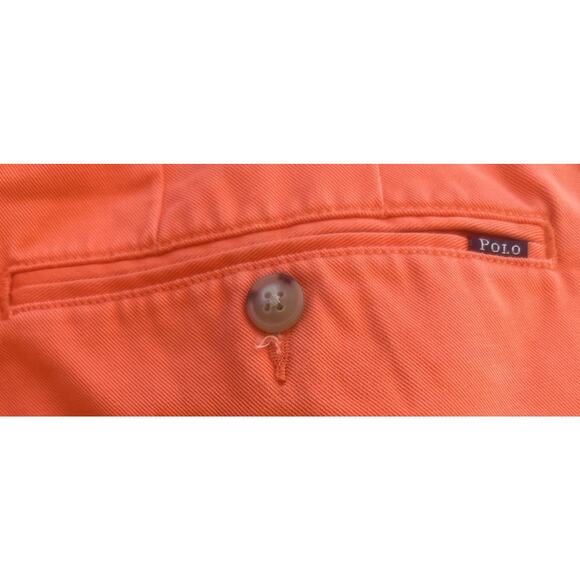 EUC Polo Ralph Lauren Men's Orange Classic Fit 9" Inseam Shorts Size 33 - Picture 4 of 7